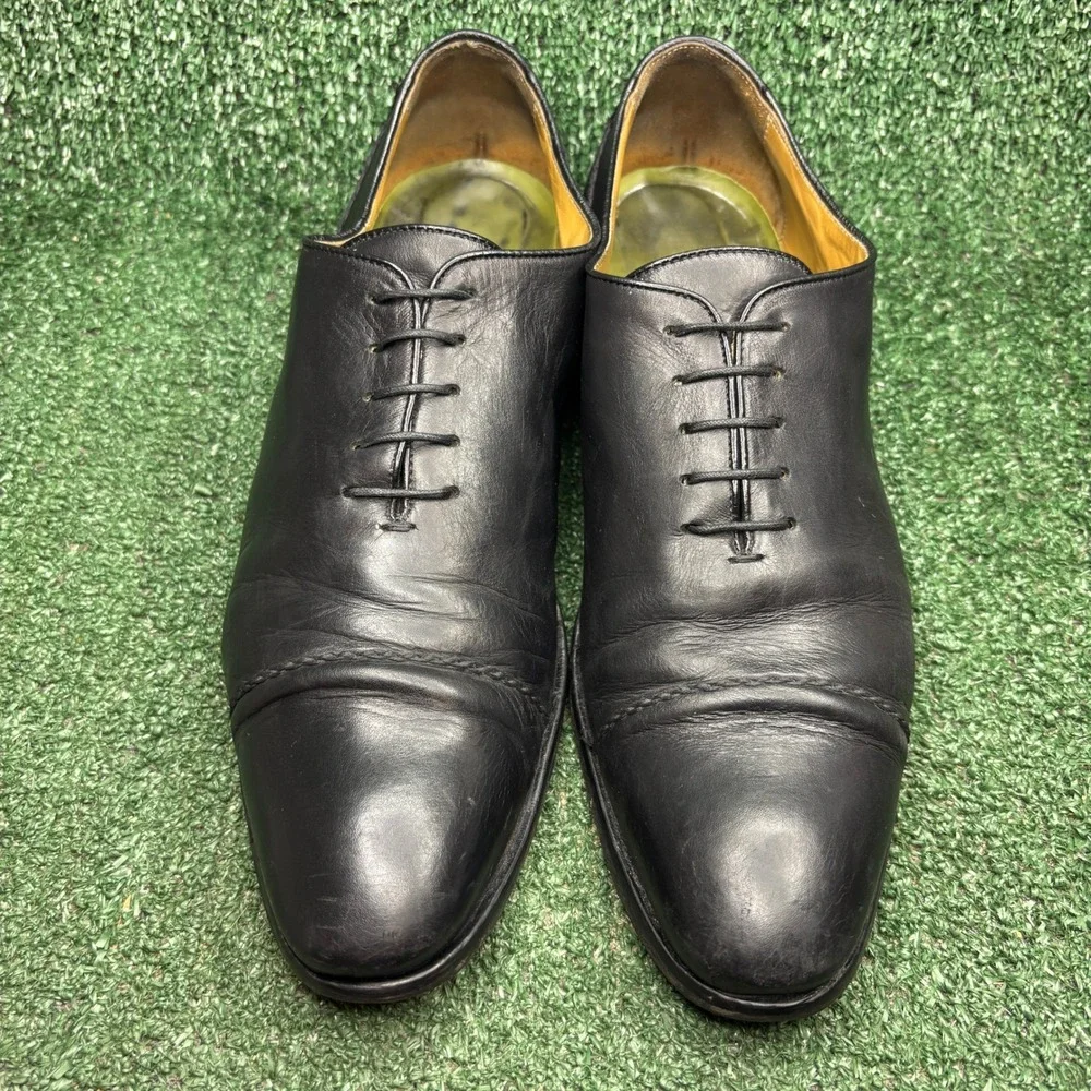 Oliver Sweeney Blake Stitched Leather Cap Toe Oxford Dress Shoe Black Mens Sz 11